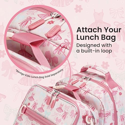 Bentgo Kids Print Durable & Water-Resistant Backpack - color: Ballet & Bows, size: Kids Medium