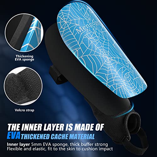 Shin Guards Soccer Youth Kids Boys Girls Toddler Shin Pads Child EVA Cushion Protection Reduce Shocks Injurie Calf Protective Gear Suitable for 4 5 6 7 8 9 10 11 12 Years Old - color: Blue Ankle, size: Small