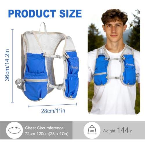 Running Vest for Women Lightweight Hydration Vest for Hiking Marathon Cycling Running Jogging - size: Dark Blue, style: Only Running Vest