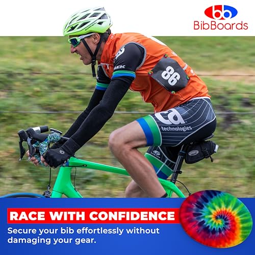 BibBoards bibSNAPS Race Bib Clips, Tie Dye, 4 Pack - color: Tie Dye