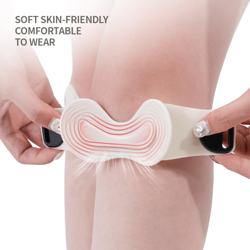 GOUNOD Patellar Tendon Support Strap 2 Pack,Silicone Knee Strap for Knee Pain Relief,Patella Band for Basketball, Jumpers Knee, Tendonitis, Running, Hiking, Soccer, Osgood Schlatter（Grey） - color: Gray