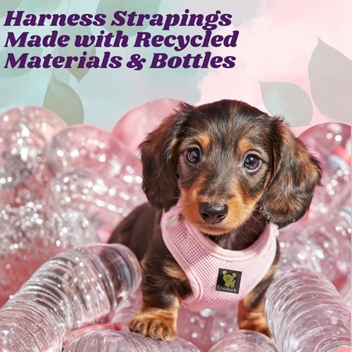 EcoBark Teacup Dog Harness, Soft XXXS Puppy Halter Vest, Baby Pink - color: Baby Pink, size: XXXS- 2 to 3 lbs- Chest up to 10 in (Pack of 1)