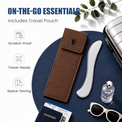 Muscle Scraper Tools, Stainless Steel Guasha Tool for Body, Scraping Tool Physical Therapy, Myofascial Release Tool, Massage Tools for Deep Tissue - size: S-Shape