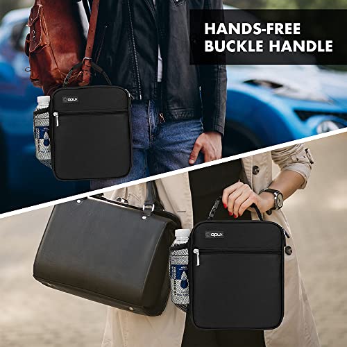 opux Insulated Lunch Box Kids & Adults, Leakproof Soft Cooler Bag, Black - color: Black