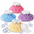 Honoson 4 Pack Reusable Ice Bag Hot Cold Bag Leakproof, Stripes Style - style: Stripes Style