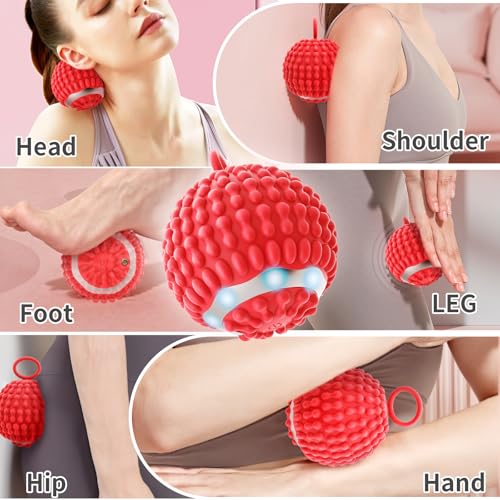 Physical Vibration Therapy Ball, Presents Gifts for Women,Rechargeable Vibrating Massage Ball 4-Speed Mode, Hand Therapy Balls, Relief Hand Tremors (Parkinson), Stress Relief