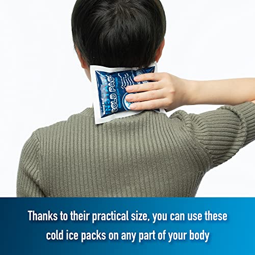 General Medi Instant Ice Cold Pack (4”x 5.5”) – 8 Packs Disposable Cold Therapy Ice Packs for Pain Relief, Swelling, Inflammation, Sprains, Toothache – for Athletes & Outdoor Activities - size: 8 Packs (4”x 5.5”)