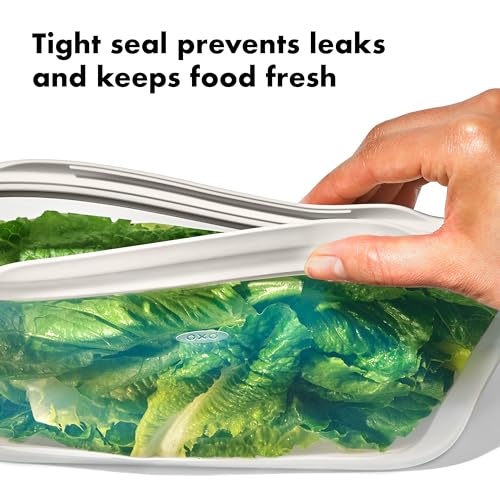 OXO Good Grips Silicone Reusable Bag - Snack Bag (12 oz), Lagoon - color: Lagoon, size: Snack (12 oz)