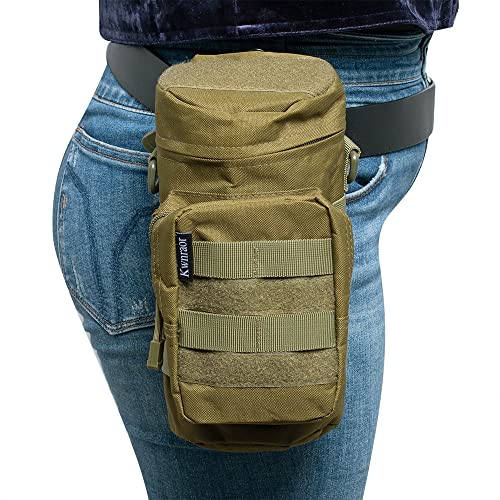 Molle Water Bottle Holder, Tactical Water Bottle Pouch - color: Army Green