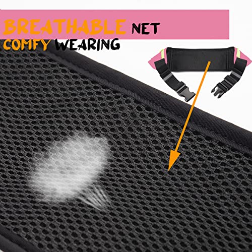 USHAKE Slim Running Belt, Bounce Free Fanny Pack Phone Holder - color: Pink