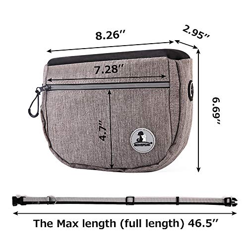 Pet Dog Treat Pouch Waist Bag, Auto Closing Waterproof Oxford Adjustable Training Belt Bags with Poop Bag Dispenser + Dog Collapsible Bowl for Dog Cat Running, Walking, Feeding (Blue) - color: Blue