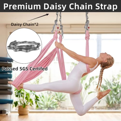 PRIOR FITNESS 2pcs Nylon Daisy Chain Straps, Grey, 2PCS - color: grey, size: 1.1m