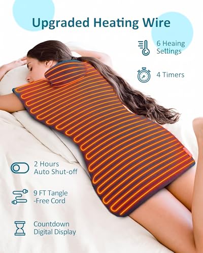 Heating Pad for Neck Shoulders Back - Birthday Gifts for Women Men Mom Dad - color: Green
