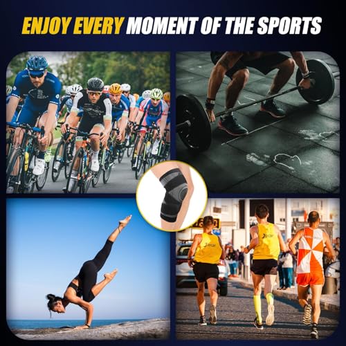 1 Pack Knee Brace for Women, Compression Sleeve with Strap-XL Black - color: Grey, size: X-Large