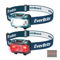 EverBrite Headlamp, 2 Pack LED Head Lamp for Kids & Adults, Red Light - color: Blue