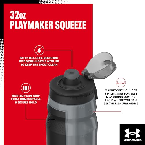Under Armour 32oz Playmaker Squeeze Water Bottle - color: Clear