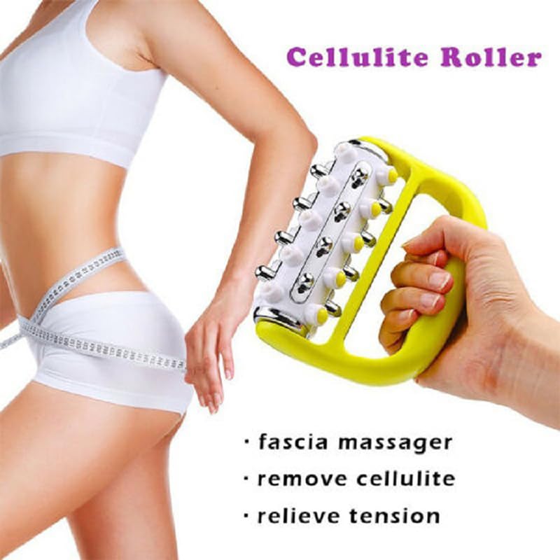 Fascia Release and Cellulite Remover Muscle Massage Roller, Mini Trigger Point Myofascial Deep Tissue Release Body Therapy Massager Tool for Men and Women - color: Yellow, size: 1.0*1.0*1.0