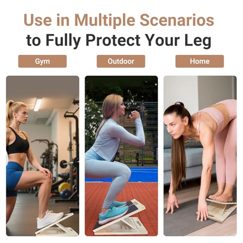 Calf Stretch Slant Board,Portable Slant Boards for Exercise,5-Level Adjustable Non-Slip Wooden Incline Board for Ankle Feet,Ankle Achilles Stretcher Board for Flexibility,Balance,Strength Training