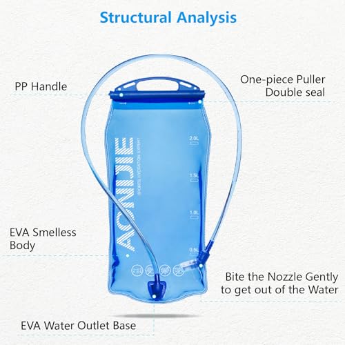 JEELAD TPU Hydration Bladder Water Bladder Ultra-Durable Water Storage Bladder for Hydration Backpacks Outdoor Hiking Running Cycling Camping Climbing - size: 01 - 1.5L - TPU Water Bladder