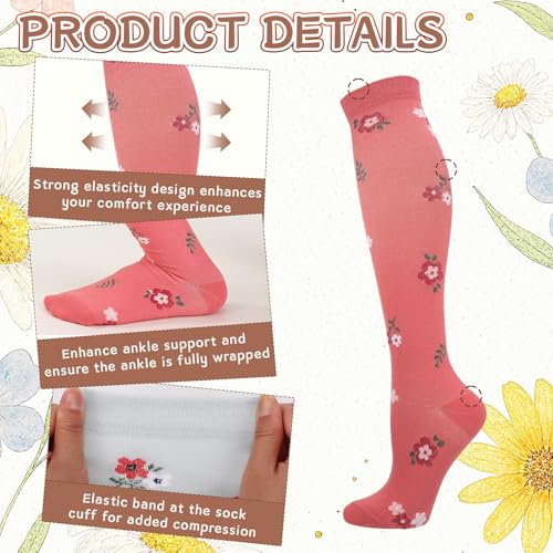 Fall Compression Socks for Women Autumn 20-30MmHg Knee High Socks