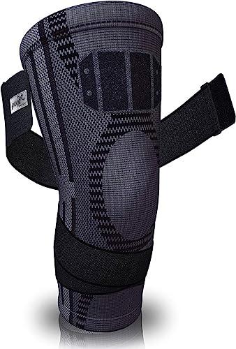 Pure Support Knee Brace with Straps, Compression Sleeve for Running, Arthritis Pain, Sports - size: X-Large