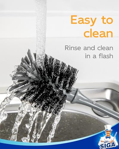 MR.SIGA Water Bottle Brush, Long Handle Bottle Brush for Sports Bottles - color: Gray