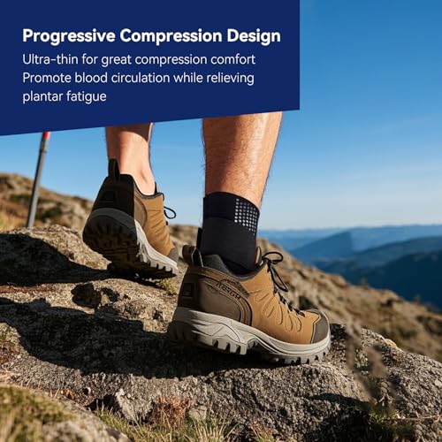 JOMVD Elastic Ankle Brace for Women&Men - Thin Lightweight Silky Compression Sleeves with Wraps for Plantar Fasciitis Sprained Ankle Injury Relief, Sports, Running,X-Large