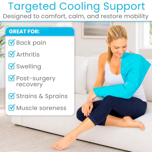 Arctic Flex Reusable Gel Ice Pack for Injuries with Straps (24" x 11") - size: 2X-Large (Pack of 1)