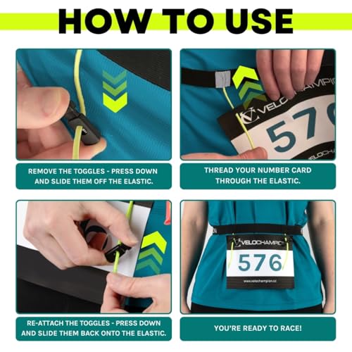 VeloChampion Triathlon Race Number Running Belt, Medium, 1 Pack - size: Medium