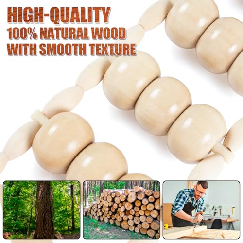 KintKita Wood Therapy Massage Tools,Back Wooden Massage Roller Rope Tool Maderoterapia Kit Professional Cellulite Massager for Body Shaping, Contouring,Back Neck Leg Muscle Relief - style: Back Massager