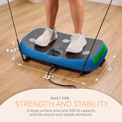 Lifepro Rumblex 4D Vibration Plate Exercise Machine with 7 Training Modes - color: Blue, size: Standard