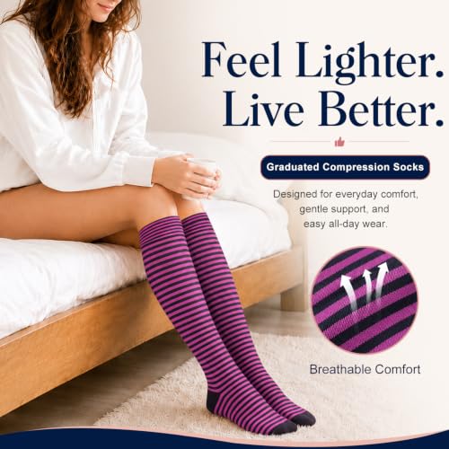 COOLOVER Copper Compression Socks for Women and Men(6 Pairs)-Best Support for Running, Athletic, Travel - color: 01 Gray/Black/Gray/Black/Red/Gray, size: Large-X-Large