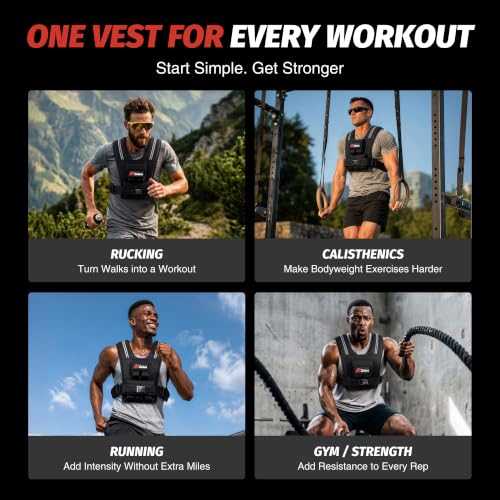 ZELUS Weighted Vest Men, 23lbs/36lbs/45lbs Adjustable Weight Vest - size: 23LB