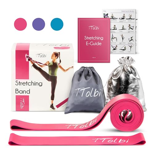 Ballet Stretch Bands Set with Foot Mini Loop, Splits Flexibility Trainer - color: Pink Regular