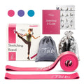 Ballet Stretch Bands Set with Foot Mini Loop, Splits Flexibility Trainer - color: Pink Regular