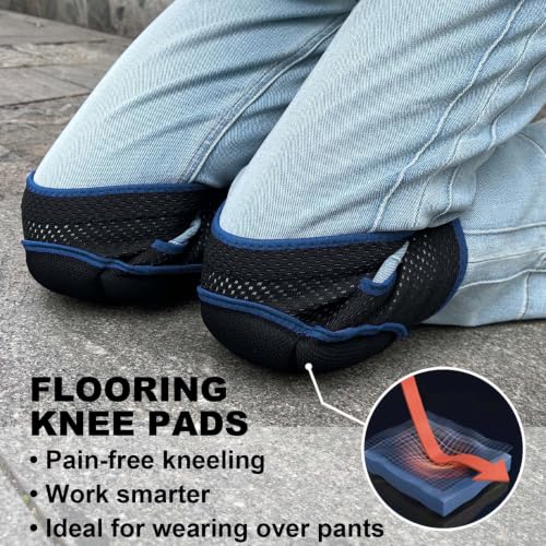 Breathable Knee Pads for Gardening Adult Men & Women, Blue L, 1 Pair - color: Blue, size: Large