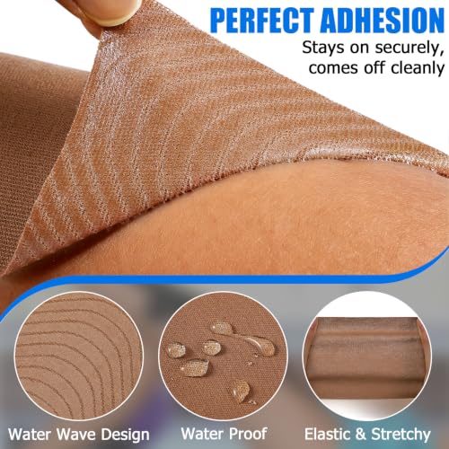 3 Pack Kinesiology Tapes, 4in x 5.5yd Sports Tape for Athletes - color: Dark Tan - 4in