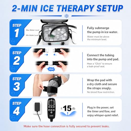CUEME Ice Machine for Knee After Surgery, 20QT Capacity, Up to 18H Cooling