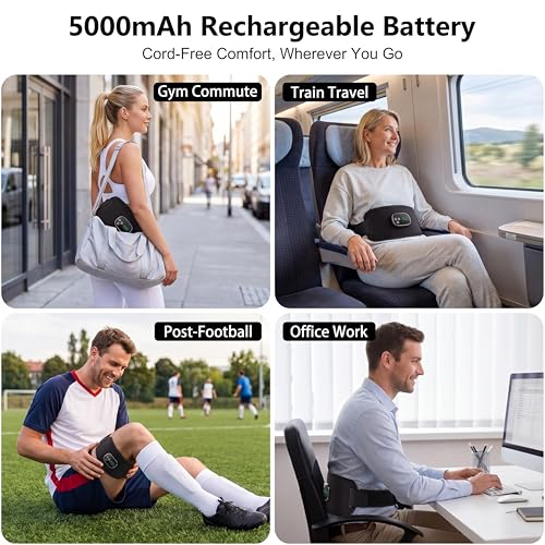 Infrared Heating Pad, Wireless Red Light Therapy Belt for Body, 5000mAh