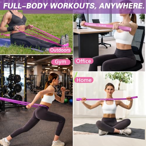 Resistance Bands,Pull Up Bands,Stretching Assist Bands Set for Men & WomenPortable Exercise, Muscle Training,Physical Therapy,Exercise Workout Bands for Working Out - color: Pink 5-100 LBS