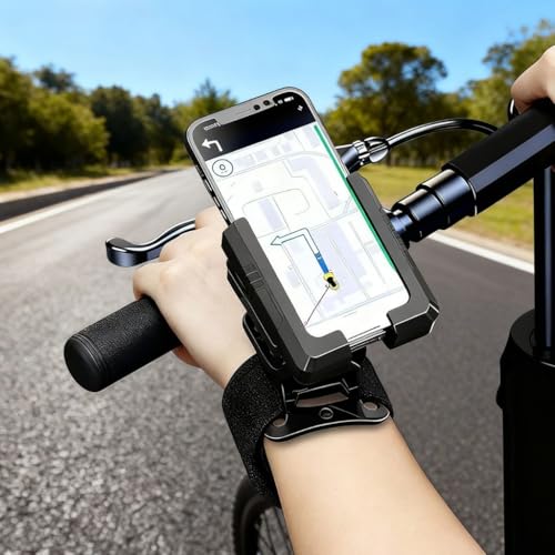 1-Pack Wrist Phone Holder, Adjustable Armband Strap, Secure Fit, Black
