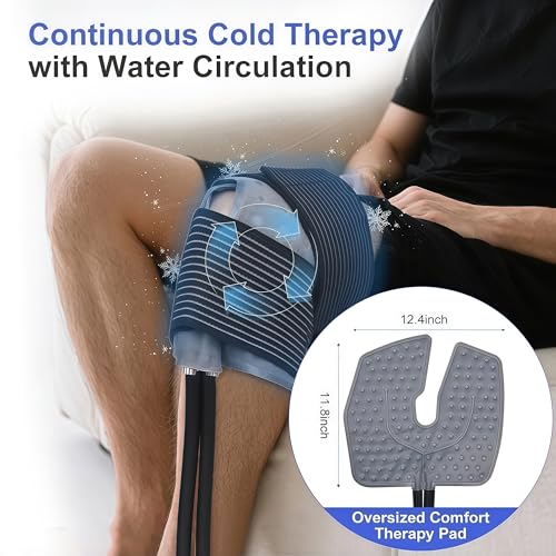 Ice Machine for Knee After Surgery, Portable Cold Therapy Machine w/Timer