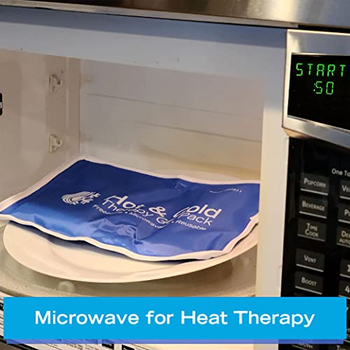 Roscoe Medical Gel Soft Flexible Ice Packs for Injuries, Reusable Freezer Hot and Cold Pack, Cold Compress & Cooling Gel Pad for Shoulder, Hip, Leg, Arm, Ankle & Foot Injury, 7.5 x 11 Inches, Medium - size: Medium, 7.5" x 11"