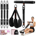 Adjustable Length Pedal Resistance Band with Handle for Working Out, Replaceable 180Lbs Exercise Bands with Foot Pedals, Home Gym Workout Equipment for Women Men Strength Training, Stretching