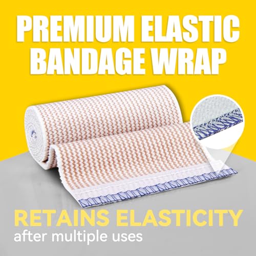 FRESINIDER Premium Elastic Bandage Wrap 6 Inch, 12 Pack, Hook and Loop - color: 12 Pack X 6 Inches