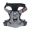 PoyPet Plaid Dog Harness Small, No Pull Vest with Front Clip & Neck Buckle - color: Houndstooth, size: S