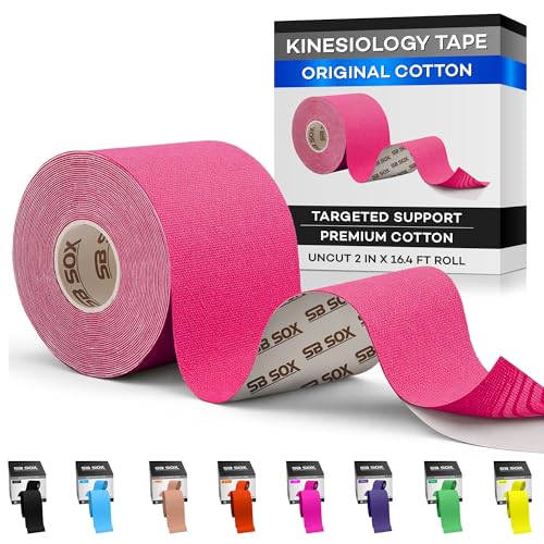 SB SOX Original Cotton Kinesiology Tape Roll (16ft) - color: Pink - Uncut