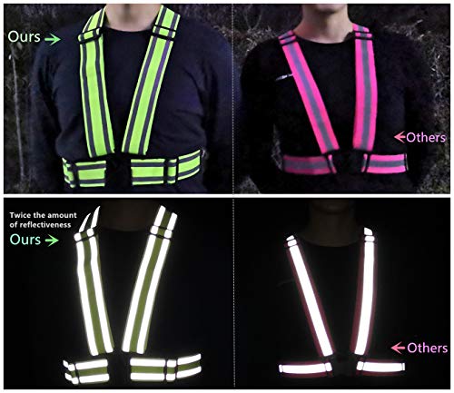 16PC Reflective HiVis Safety Vest Straps Construction Running Gear XXL - color: 16pc-yellow, size: XX-Large