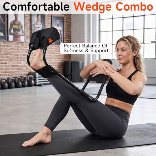 Black Elevation Pad Compatible with Hamstring & Calf Stretching Device Accessory for Deeper Leg Stretch, Advanced Flexibility and Fitness Routine