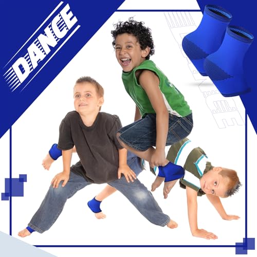 Tarpop 3 Pair Girls Ankle Brace Compression Sleeves, Blue, Medium - color: Blue, size: Medium